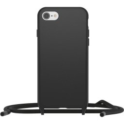 Funda para móvil OtterBox React Necklace Cover Negra con cordón para iPhone SE/8/7