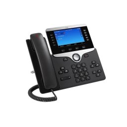 Teléfono IP Cisco 8841, Negro/Plata, Pantalla 5", PoE, 2 Puertos RJ-45