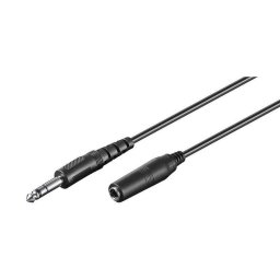 Goobay Cable Audio Estéreo Jack 6.35 Macho/Hembra 5m Negro