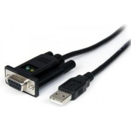 StarTech.com Cable de 1m Adaptador de 1 Puerto USB a Módem Nulo Null DB9 RS232 DCE con FTDI, USB 2.0