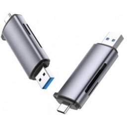 Ugreen 50706 lector de tarjeta USB/Micro-USB Plata