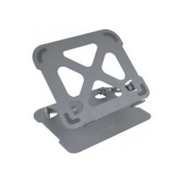 TooQ Soporte Elevador de Aluminio Ajustable Ergonómico para Portátiles, Gris
