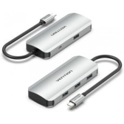 Hub USB Tipo-C Vention TNAHB - 4xUSB - 1xMicroUSB PD