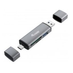 Equip 245460 lector de tarjeta USB 3.2 Gen 1 (3.1 Gen 1) Type-A/Type-C Gris