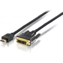 Equip 119322, HDMI Type A, DVI (18+1), Masculino, Macho/Macho, Masculino, Oro 1.8m