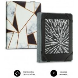 Subblim Funda Libro Electrónico Clever Ebook Case 6" Marmol Negro