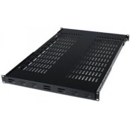 StarTech.com Adjustable Depth Fixed Server Rack Cabinet Shelf - Repisa para rack (ventilada) - negro