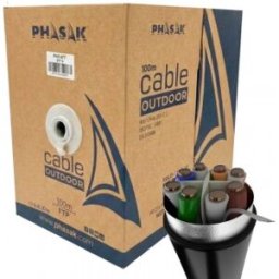 Phasak Bobina de cable de red FTP Cat.6 exterior CCA AWG23 100 m – PHR 671