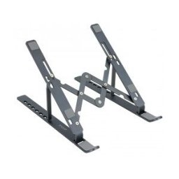 TooQ Soporte Elevador para Portátiles, Tablets, Móviles y Libros, Gris
