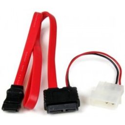 StarTech.com Adaptador Cable SATA Slimline Línea Delgada 13 Pines a Molex Macho LP4 y SATA, 40 g, 10