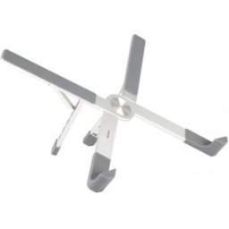 TooQ Soporte elevador plegable de aluminio para portátiles, Plata
