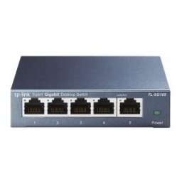 Tp-Link TL-SG105 5-Port Metal Gigabit Switch - Conmutador - sin gestionar - 5 x 10/100/1000 - sobrem