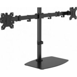 Vision_a/v Vision VFM-DSDB - Base para 2 pantallas LCD - acero - negro - tamaño de pantalla: 13"-32" - escrito