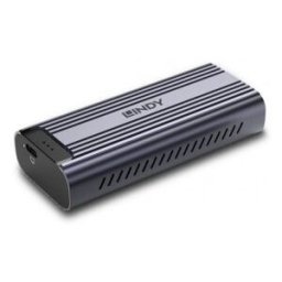 Lindy 43394 caja para disco duro externo Caja externa para unidad de estado sólido (SSD) Gris M.2
