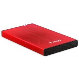 TooQ TQE-2527R - 2.5" Caja de disco duro (HDD) Negro, Rojo