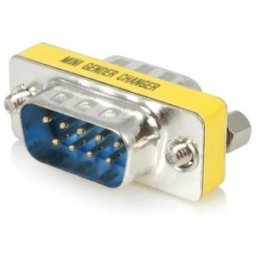 StarTech.com Cambiador de Género DB9 Serie Slimline - M/M, DB-9, DB-9, Azul, Acero inoxidable, Amari