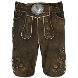 Gweih & Silk Pantalones de cuero JULIAN marrón 48