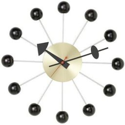 Vitra Reloj de pared Ball Clock 33cm (Latón/Negro) negro