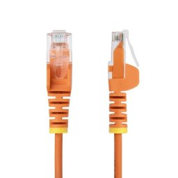 Cable de red Ethernet CAT6 StarTech.com Naranja de 2m Snagless Slim 28AWG PoE 100W