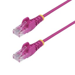 Cable de Red Ethernet CAT6 Delgado StarTech.com 50cm Rosa Sin Enganches PoE 100W