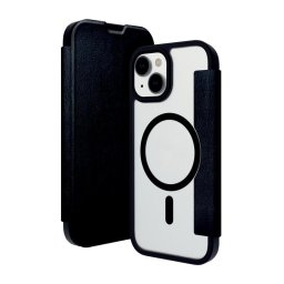 Funda para móvil dbramante1928 Helsinki MagSafe Folio Negra con 3 bolsillos para iPhone 15 Plus