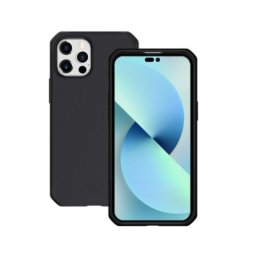 Funda para móvil Mobilis Spectrum carcasa rígida plástico reciclado negra para iPhone 14 Pro y 13