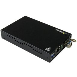 Convertidor de red StarTech.com de Ethernet Gigabit a fibra óptica monomodo LC 10km