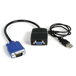 Divisor de Vídeo VGA StarTech.com 2 Puertos Compacto Alimentado por USB