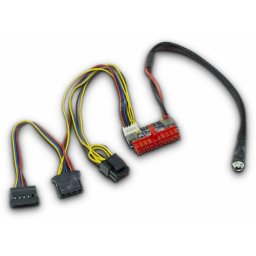 Cable de alimentación interna Inter-Tech ATX 20-pin a SATA 15-pin + Molex 4-pin