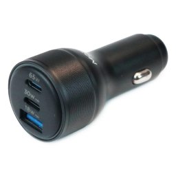 Cargador de coche MOBILIS 020018 95W 2 USB-C + 1 USB-A GaN Negro
