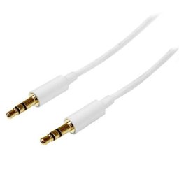 Cable de Audio Estéreo 3,5 mm StarTech MU1MMMSWH 1 m Blanco Macho a Macho