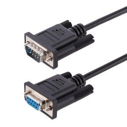 Cable Serie RS232 Null Modem 3m StarTech DB9 Macho a Hembra Blindado