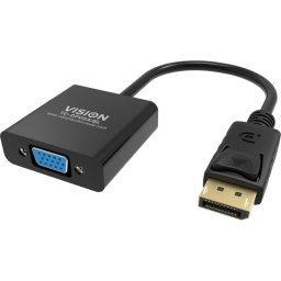 Adaptador de cable Vision TC-DPVGA/BL DisplayPort a VGA