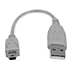 Cable USB 2.0 StarTech 15 cm Mini-USB B Macho a USB A Macho Gris