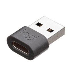 Adaptador USB Logitech 989-000982 de USB-C a USB-A Grafito