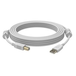 Cable USB 2.0 Vision 2 m USB A a USB B Macho/Macho Blanco
