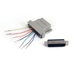Adaptador StarTech DB25 a RJ45 Macho a Hembra Gris