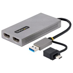 Adaptador gráfico USB StarTech a HDMI dual 4K 30Hz + 1080p