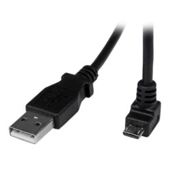 Cable USB a Micro USB 2 m StarTech.com en ángulo inferior Negro