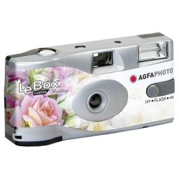 Cámara desechable Agfaphoto LeBox Wedding con flash 27 exposiciones ISO 400