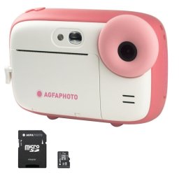 Agfa Photo Pack Realikids Instant CAM Rosa + 1 Tarjeta Micro SD 32GB