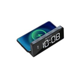 Reloj Despertador Digital Denver ECQ-103MK2 Negro LED 1.6" Carga Inalámbrica