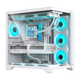 Carcasa PC Hiditec H3 PRO Midi Tower ATX Vidrio Templado Blanco Transparente