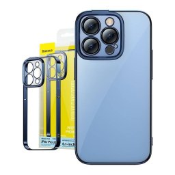 Funda para móvil Baseus Glitter Magnetic PC Azul Transparente para iPhone 14 Pro