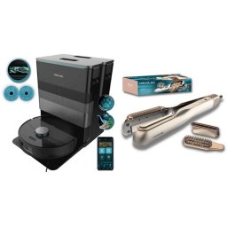 Pack Cecotec Conga X70 Robot Aspirador con Autovaciado + Ritualcare Air Lisse 2 en 1 Plancha de Pelo