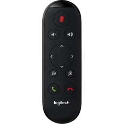 Mando a distancia Logitech ConferenceCam Connect para webcam, IR inalámbrico, Negro/Plata
