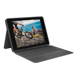 Funda teclado Logitech Rugged Folio para iPad 10.2" AZERTY Francés Grafito