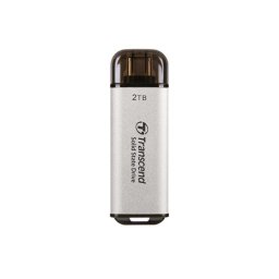 Disco Duro Transcend ESD300 2TB SSD USB Tipo-C 10 Gbps Plata