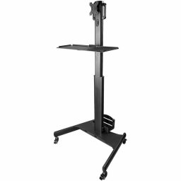Startech Carrito Estación de Trabajo Móvil Soporte Monitor 1,28 a 1,60 m VESA 75x75 a 100x100 Máx 8Kg