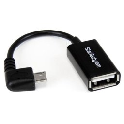 Cable adaptador StarTech Micro USB a USB OTG ángulo derecho 12 cm